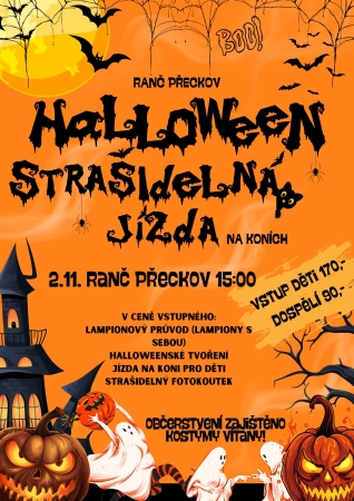 Halloween - strašidelná jízda na koních