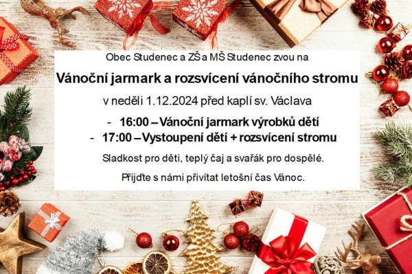 Vánoční jarmark a rozsvícení vánočního stromu