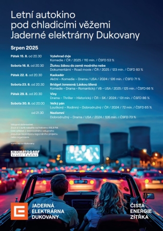 Letní kino pod chladícími věžemi JEDU Letní kino pod chladícími věžemi JEDU