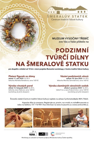 PODZIMNÍ TVŮRČÍ DÍLNY NA ŠMERALOVĚ STATKU