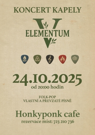 Koncert kapely Elementum V Koncert kapely Elementum V