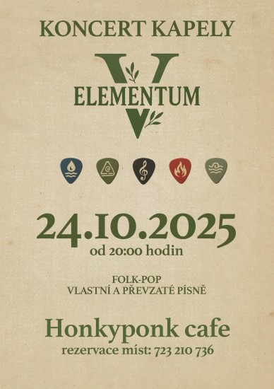 Koncert kapely Elementum V Koncert kapely Elementum V