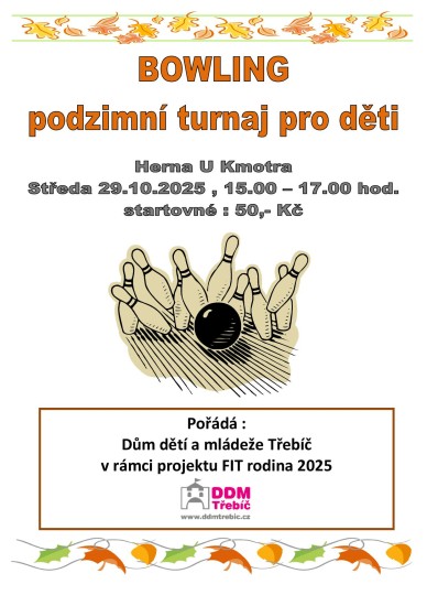 Podzimní bowlingový turnaj Podzimní bowlingový turnaj