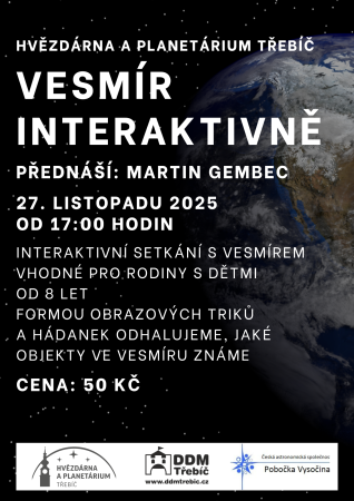 Přednáška Vesmír interaktivně Přednáška Vesmír interaktivně