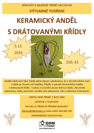 Výtvarné tvoření Keramický anděl Výtvarné tvoření Keramický anděl