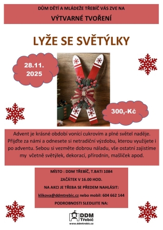Výtvarné tvoření Lyže se světýlky Výtvarné tvoření Lyže se světýlky