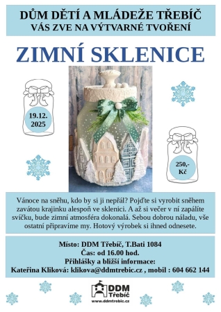 Výtvarné tvoření Zimní sklenice Výtvarné tvoření Zimní sklenice