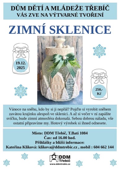 Výtvarné tvoření Zimní sklenice Výtvarné tvoření Zimní sklenice