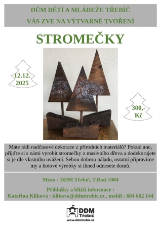 Výtvarné tvoření Stromečky Výtvarné tvoření Stromečky