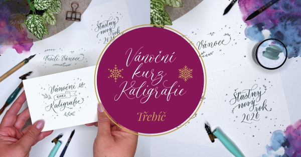 Vánoční kurz moderní kaligrafie Vánoční kurz moderní kaligrafie