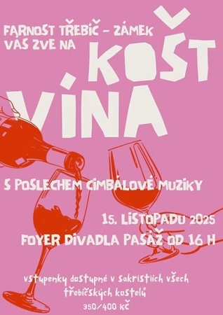 Košt vína s poslechem cimbálové muziky