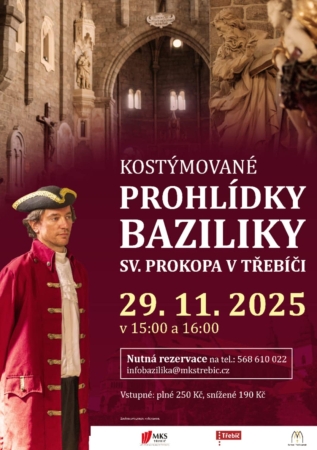 Kostýmované prohlídky Baziliky sv. Prokopa v Třebíči