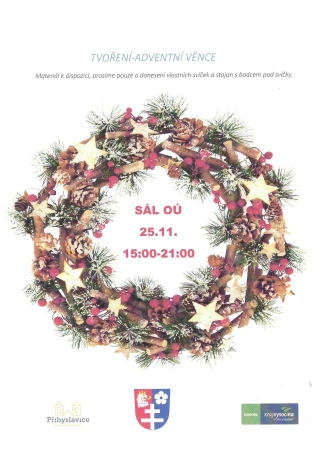 Tvoření adventních věnců v Přibyslavicích