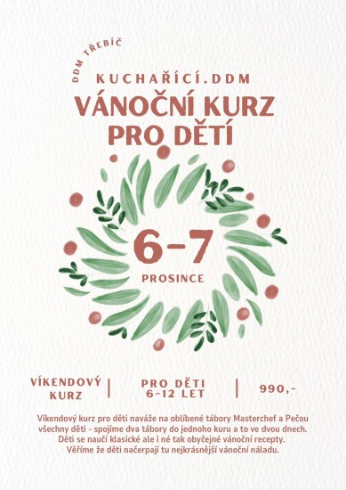 Vánoční kurz vaření pro děti