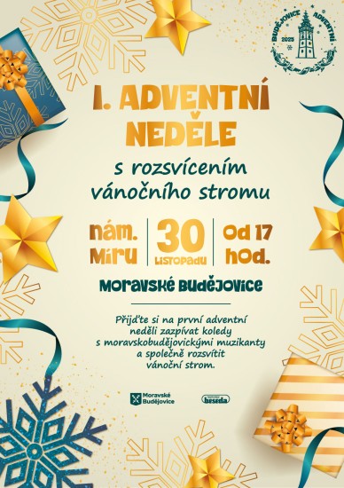 I. Adventní neděle s rozsvícením vánočního stromu