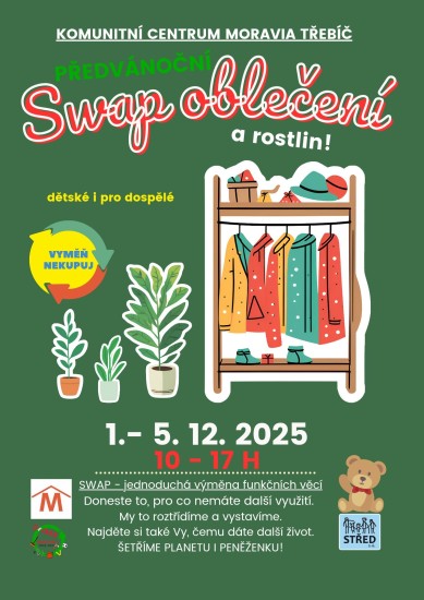 Předvánoční swap oblečení a rostlin