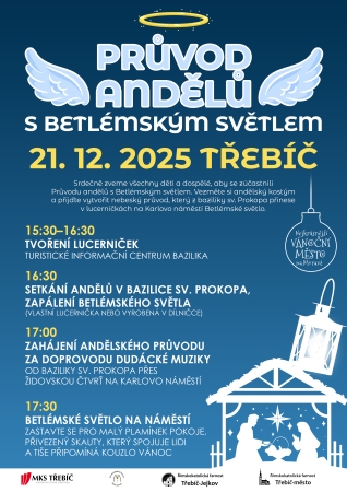 PRŮVOD ANDĚLŮ S BETLÉMSKÝM SVĚTLEM