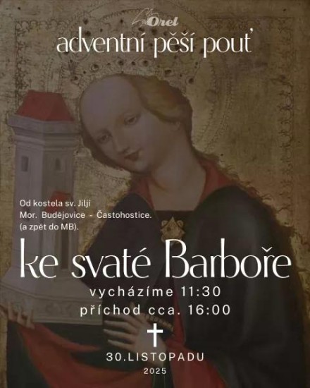 Pěší adventní pouť ke svaté Barboře