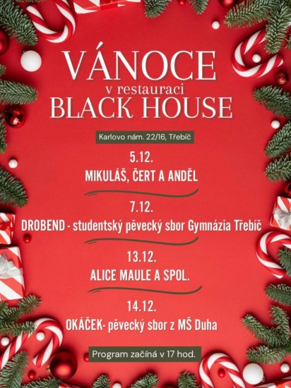 Vánoce v restauraci Black house