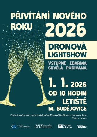 Přivítání nového roku 2026 s dronovou light show