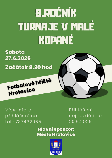 9. ročník Turnaje v malé kopané