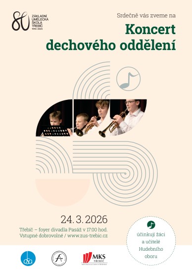 Koncert dechového oddělení