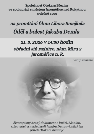Promítání filmu o Jakubu Demlovi