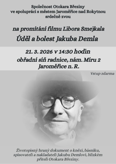 Promítání filmu o Jakubu Demlovi