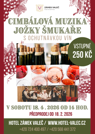 Cimbálová muzika Jožky Šmukaře, ochutnávka vín