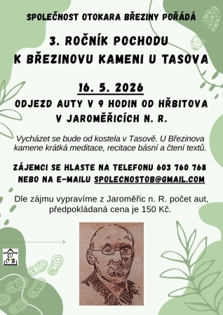 3. ročník pochodu k Březinovu kameni u Tasova