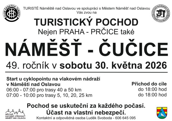 Náměšť - Čučice - turistický pochod