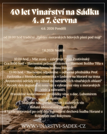 40 let Vinařství na Sádku