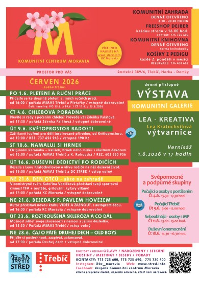 Program KC Moravia pro červen