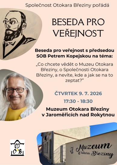Beseda pro veřejnost v Muzeu O. Březiny